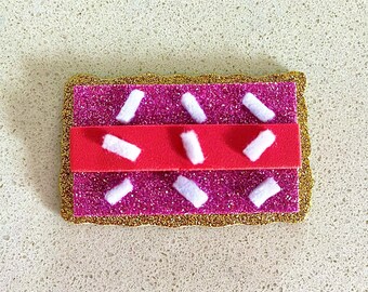 Iced Vo Vo biscuit brooch - brooch - biscuit - aussie gift - aussie jewellery - biscuit jewellery - sweet gift - quirky gift - badge