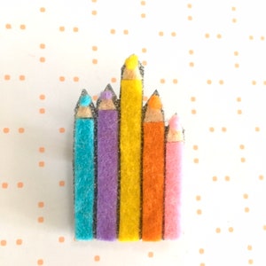 Pencil brooch teacher brooch pencil jewellery pencil jewelry artist gift gift for artist teacher gift teacher jewellery image 1