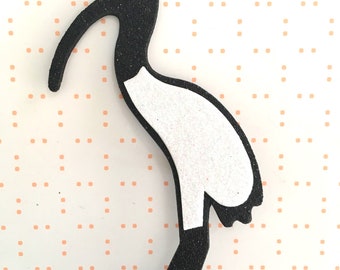 Ibis bird brooch - bird brooch - animal brooch - bird jewellery - bird jewelry - ibis bird gift - bird gift