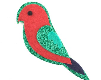 Parrot brooch - bird brooch - parrot  - bird jewellery - animal jewellery - australian gift - bird gift - king parrot