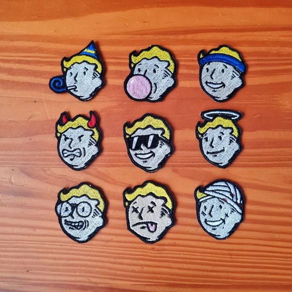 Fallout Vault Boy Inspired Embroidered Iron-on Patch