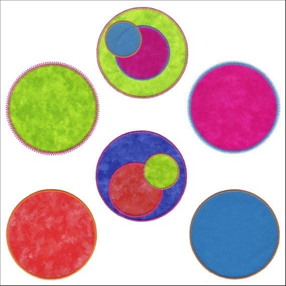 Circles Applique Machine Embroidery Design Set Instant Etsy