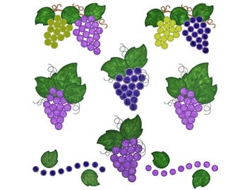 Grapes of Wrath design set. Instant download available. Hoop size is 6” X 10”.