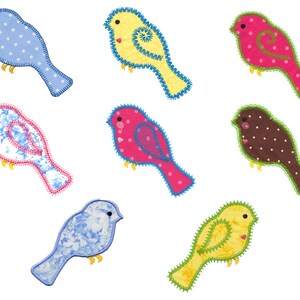 AccuQuilt Bird applique embroidery design set. Instant download now available. Hoop size is 4&quot; X 4&quot; or larger.