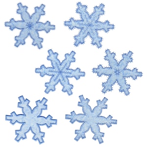 AccuQuilt Snowflake applique machine embroidery design set. Instant download now available. Hoop size is 4.25" X 4" or larger.