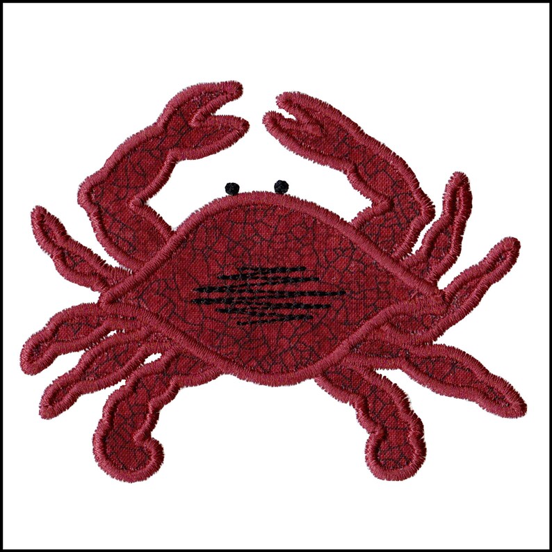 Crabs Applique Machine Embroidery Set. Instant Download | Etsy