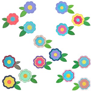 AccuQuilt Rose of Sharon 2 applique designs. Instant download available. Hoop size is 7.5” X 5.5”.