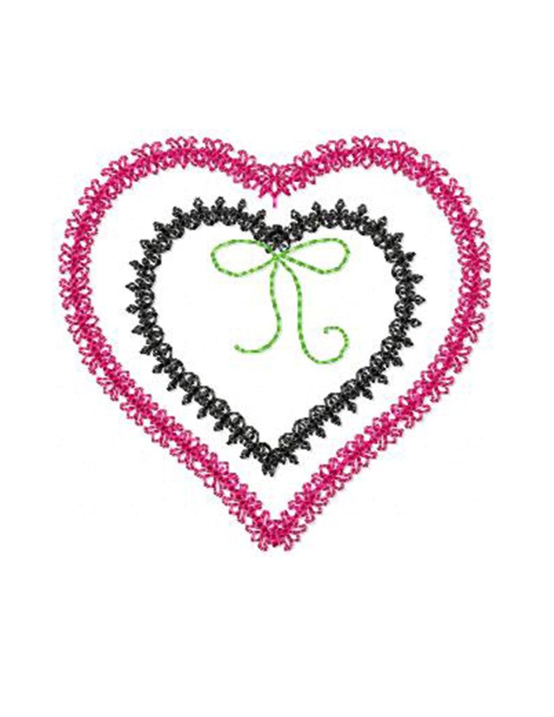 Single Heart Applique Embroidery