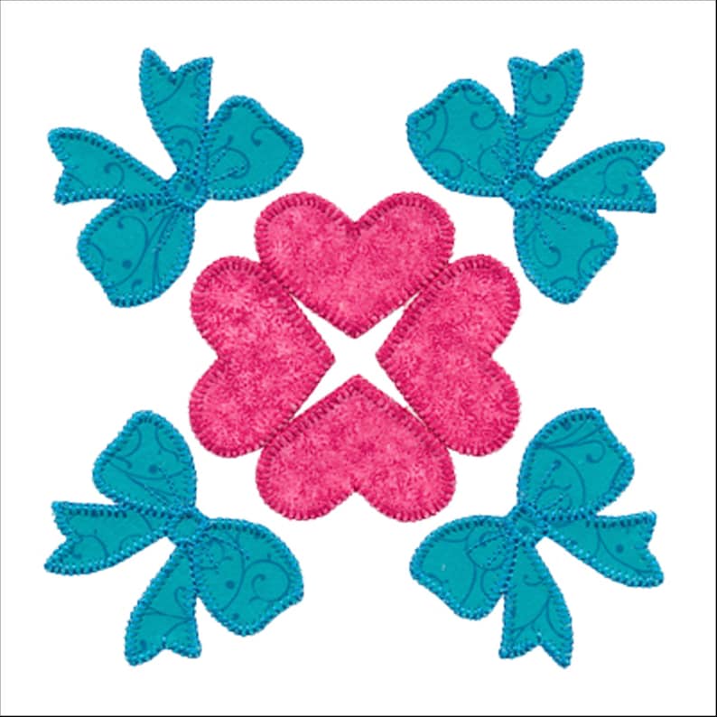 Quilt Blocks 2 Applique Machine Embroidery Design Set. Instant Etsy