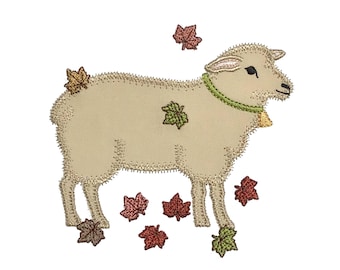 Fall Sheep applique design. Instant download available. Hoop size is 5” X 5”.