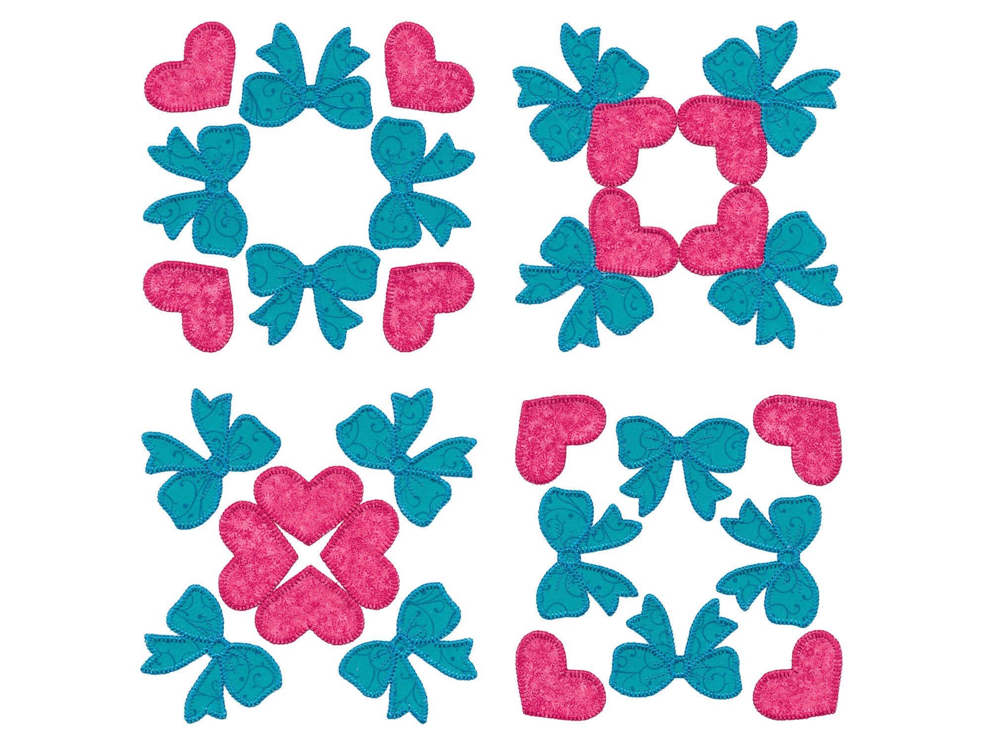 Quilt Blocks 2 applique machine embroidery design set. Instant Etsy