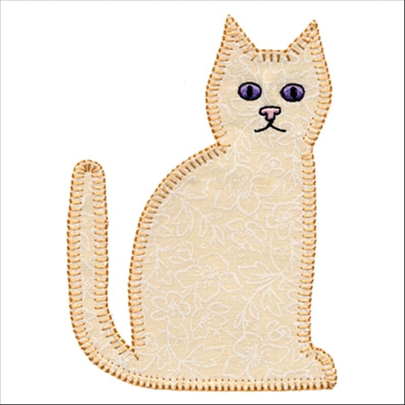 Accuquilt Calico Cat Applique Embroidery Design Set. Instant Etsy