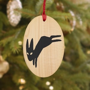 Black Rabbit Of Inlé Watership Down Wooden Ornament / Magnet