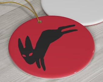 Black Rabbit of Inlé Ceramic Ornament