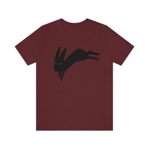 T-shirt en duvet noir Rabbit of Inlé (unisexe)