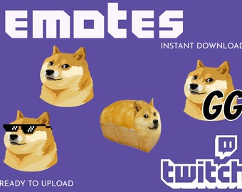 Doge Meme Twitch Emotes Bundle Instant Download