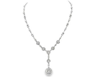 10.85CT Diamond Necklace, set in 18K White Gold