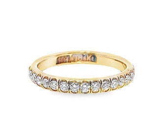 0.72 ct. w. Diamond Eternity Band in 18k Gold Pave-Setting