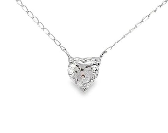 0.65CT Heart-Shaped Diamond Necklace