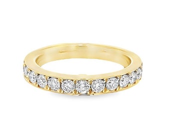 1.45 ct. w. Diamond Eternity Band in 18k Gold Pave-Setting