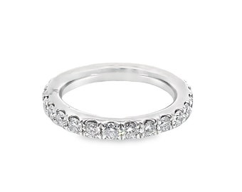 1.18 ct. w. Diamond Eternity Band in 18k White Gold Pave-Setting