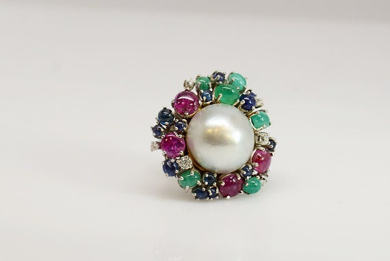 Unique Multistone Ring - Emerald, Ruby, Sapphire,… - image 3