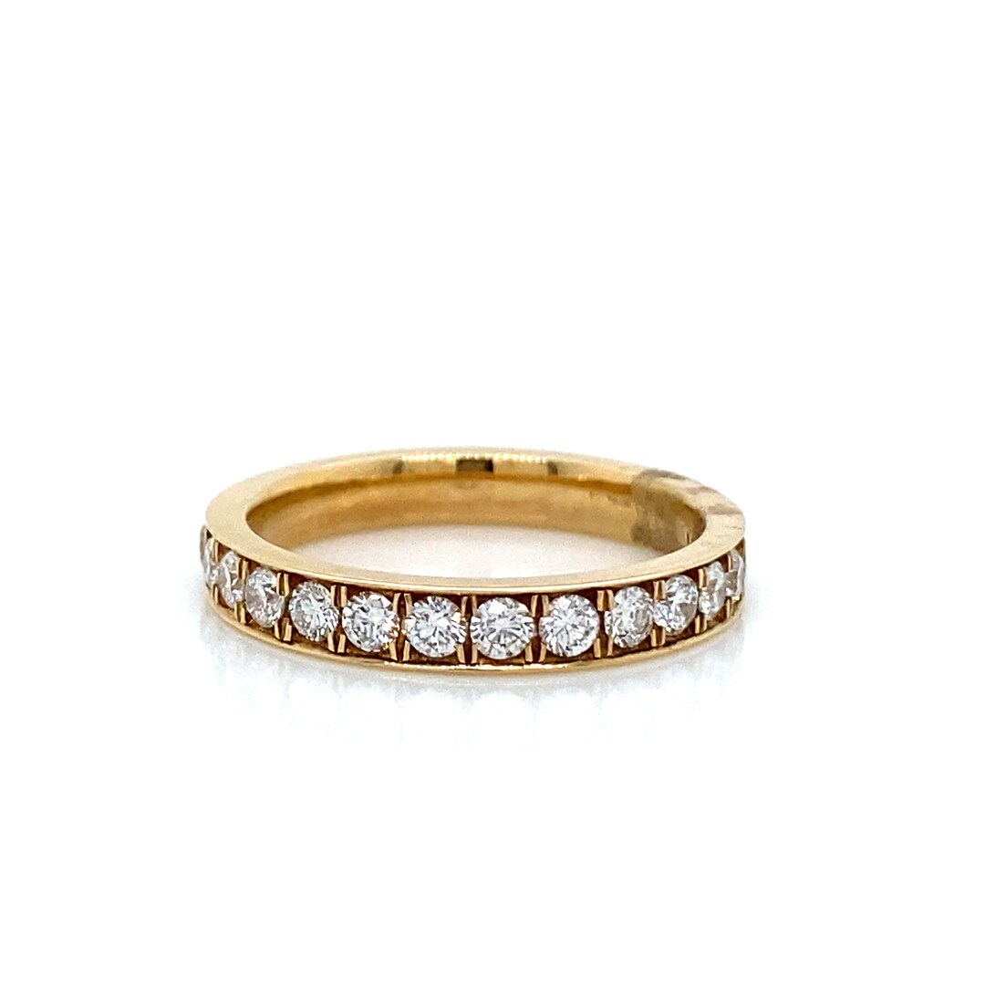 Micro Pave 2.7MM Diamond Eternity Band in 14K Gold Made to - Etsy
