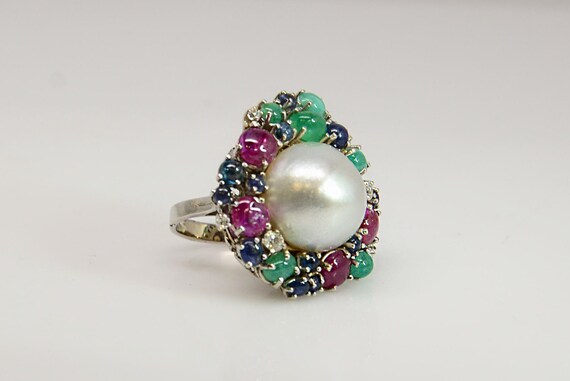 Unique Multistone Ring - Emerald, Ruby, Sapphire,… - image 2