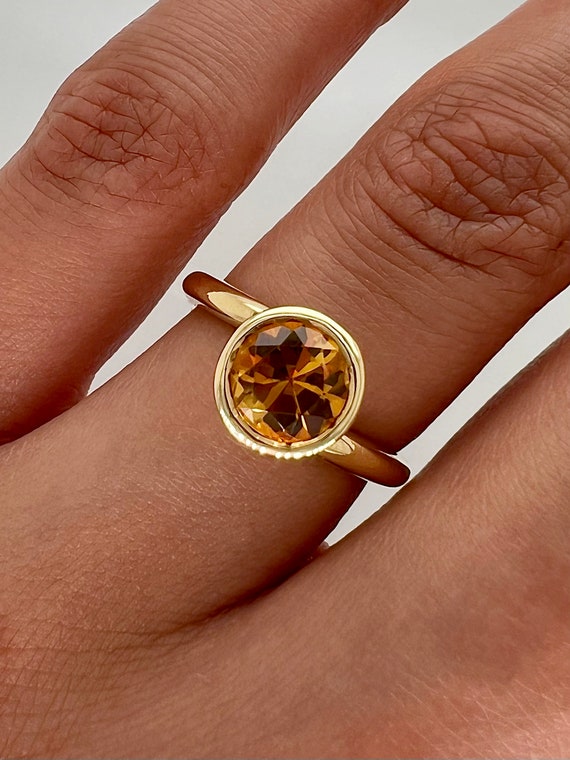 1.05carat Yellow Garnet Twist Style Vintage Ring Etsy