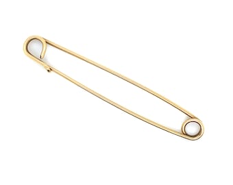 Vintage 14K Yellow Gold Safety Pin Brooch - Last Chance Clearance