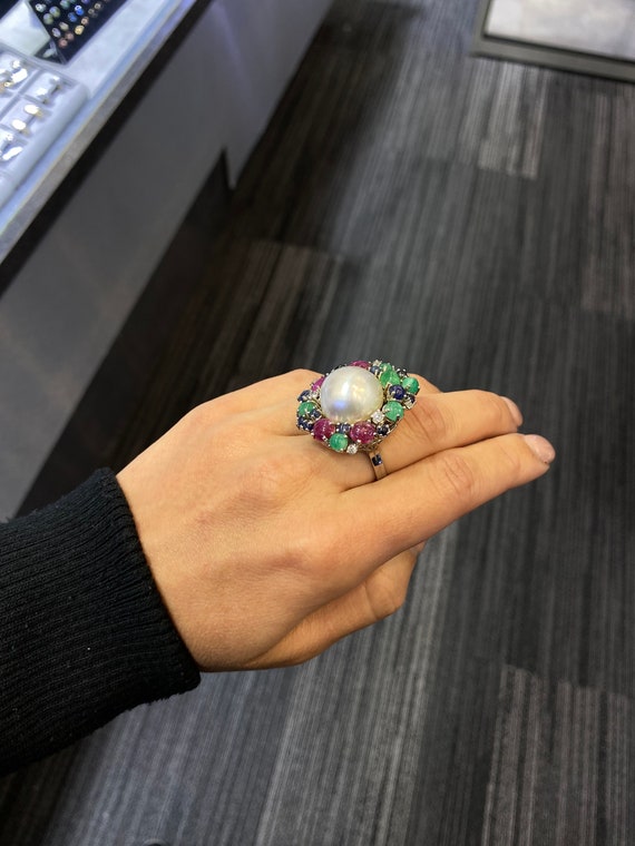 Unique Multistone Ring - Emerald, Ruby, Sapphire,… - image 8