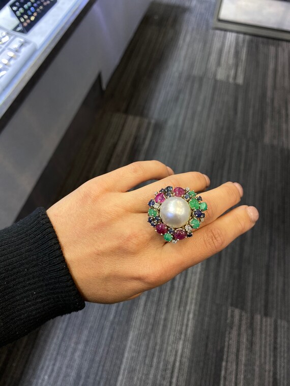 Unique Multistone Ring - Emerald, Ruby, Sapphire,… - image 9