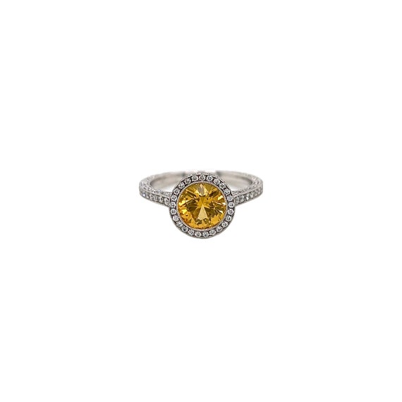 6.20 Total Carat Rare Yellow Sapphire Ladies Diamond Ring For Sale at  1stDibs | is yellow sapphire rare