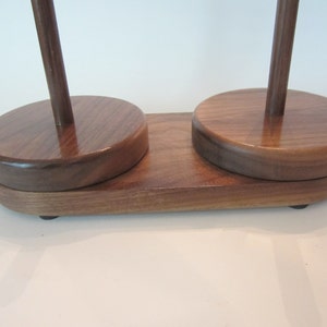 Yarn Lazy Susan, Yarn Holder, Yarn Spinner, Yarn Caddy, Handmade, Yarn Holder Double Walnut Yarn Buddy