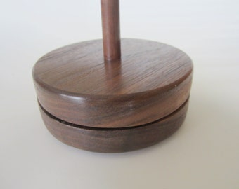 Handmade Walnut Yarn Holder: Lazy Susan Knitting Tool