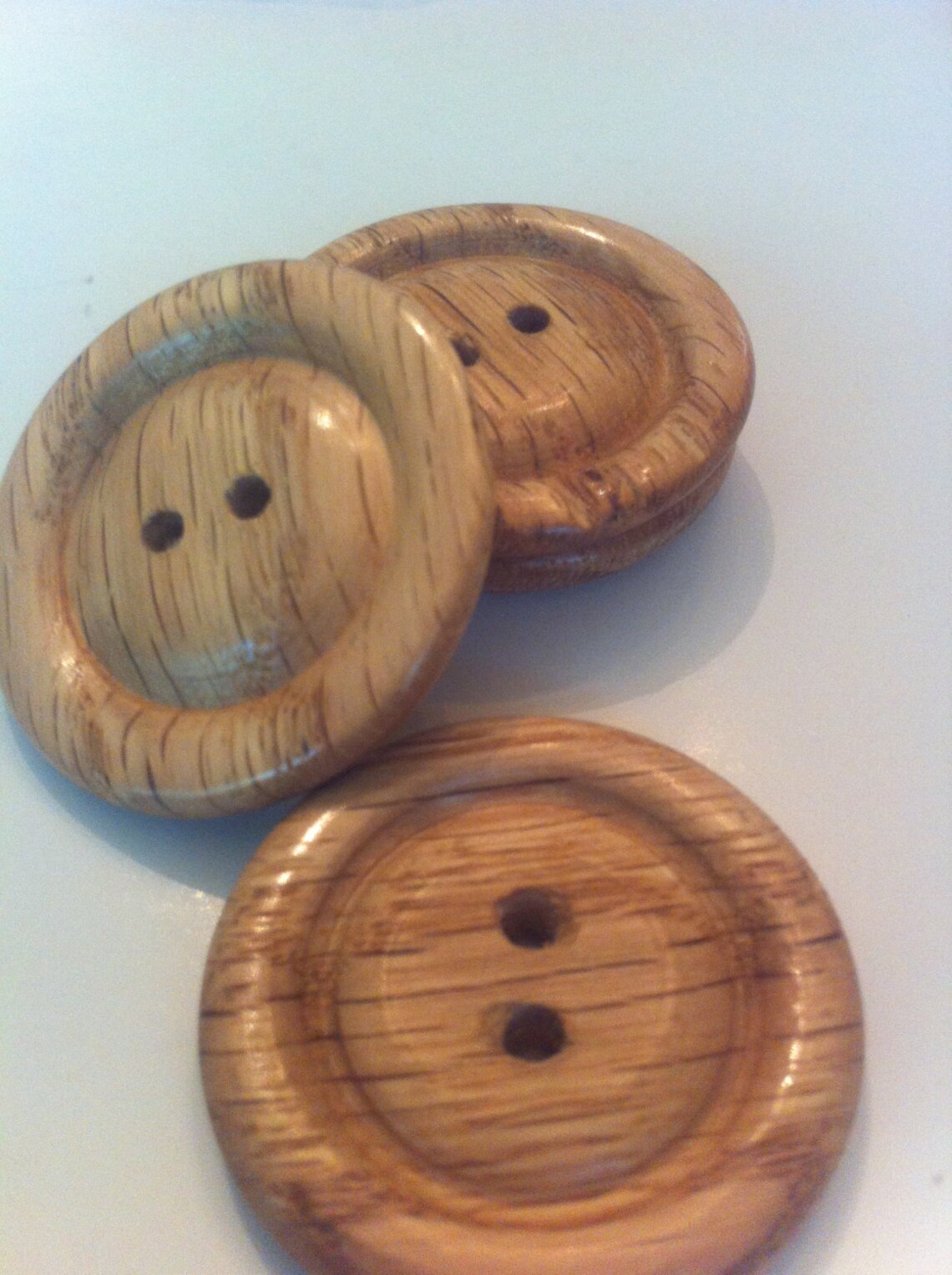 Wooden Buttons Handmade Oak 1 1/2 Diameter Etsy