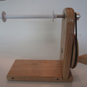 Bobbin Winder Yarn Holder, Single Ended Wooden , Handmade, bobbins, weaving loom and boat shuttle