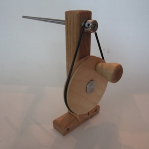Bobbin Winder, Handmade, Single Ended,  Yarn Holder. Wooden  use with bobbins, weaving loom and boat shuttle prin