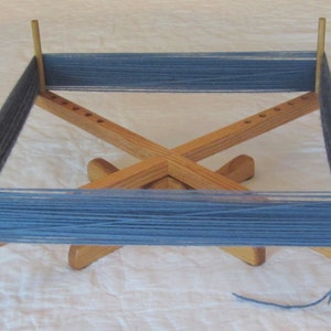 Tabletop Amish Style Wooden Yarn Swift, Handmade Yarn Swift by "Wood That It Whir", Skein Winder Compact Portable, With cloth storage bag