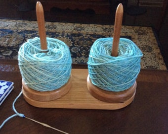 Handmade Cherry Wood Yarn Buddy Lazy Susan – Knitting & Crochet Holder