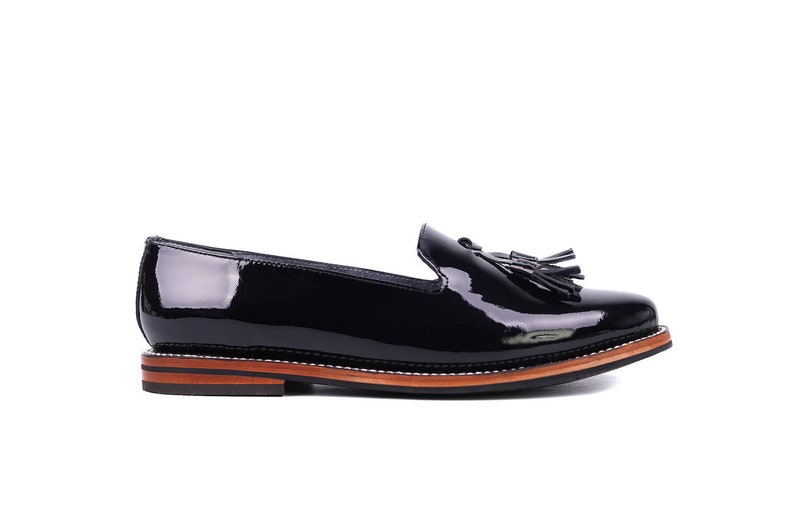 Tassel Loafer Black Patent Leather image 1