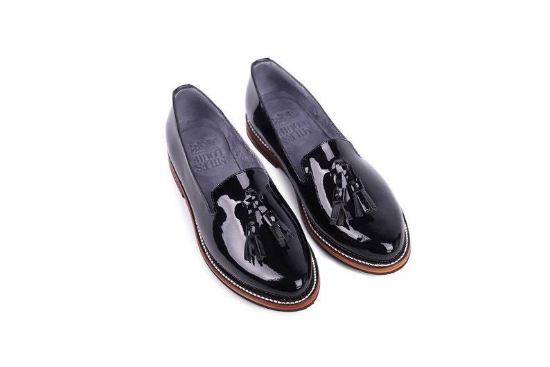 Tassel Loafer Black Patent Leather image 2