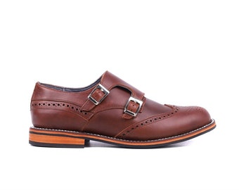 Women's Brogue Monkstrap (Shedron pull up)