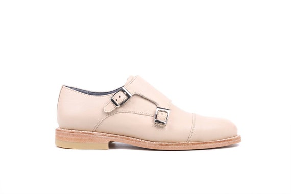 Captoe Monkstrap Dames Naakt - Etsy België