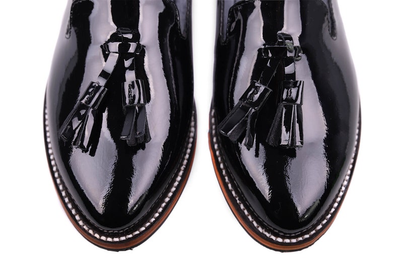 Tassel Loafer Black Patent Leather image 4