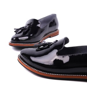 Tassel Loafer Black Patent Leather image 6