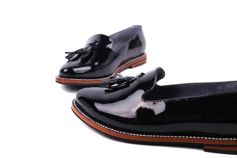 Tassel Loafer Black Patent Leather image 6