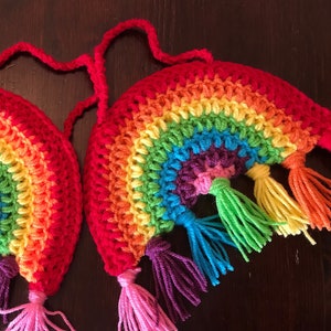 Teacher gift Rainbow bright crochet window display