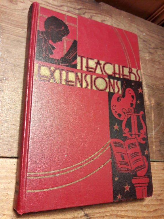 Antique Ruby Red Textbook Teacher S Extensions Etsy
