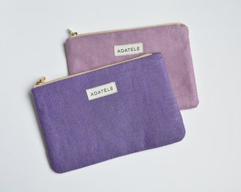 Pochette de mariage pour mariée violet violet en lin - Cadeau de demoiselles d'honneur - Sac à main de fête pour femme